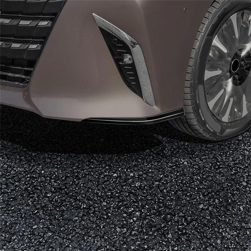 

AM-For Toyota Alphard 40 Series 2023+ Front Bumper Lip Angle Diffuser Splitter Spoiler Protector Gloss Black Parts