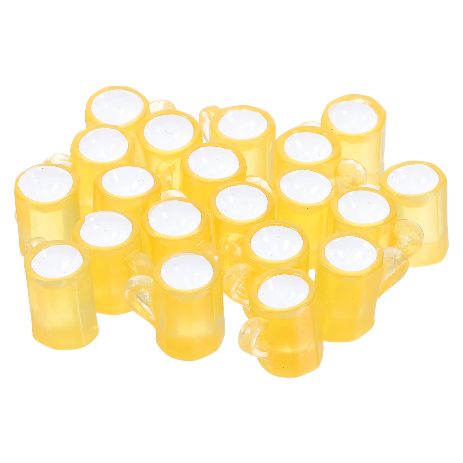 

20 Pcs Mini Beer Mug Dollhouse Miniatures Glass Accessories Kitchen Resin Decorations Décor Minature Things