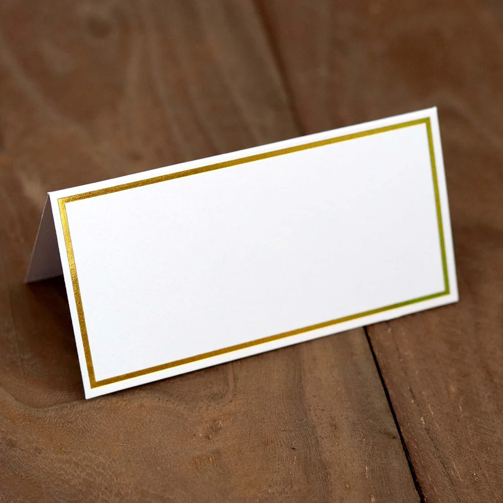 

20Pcs Table Place Card Elegant 3D Hot Stamped Name Tag for Dining Event Seat Label Cafe Hotel Restaurant Wedding Gathering Use
