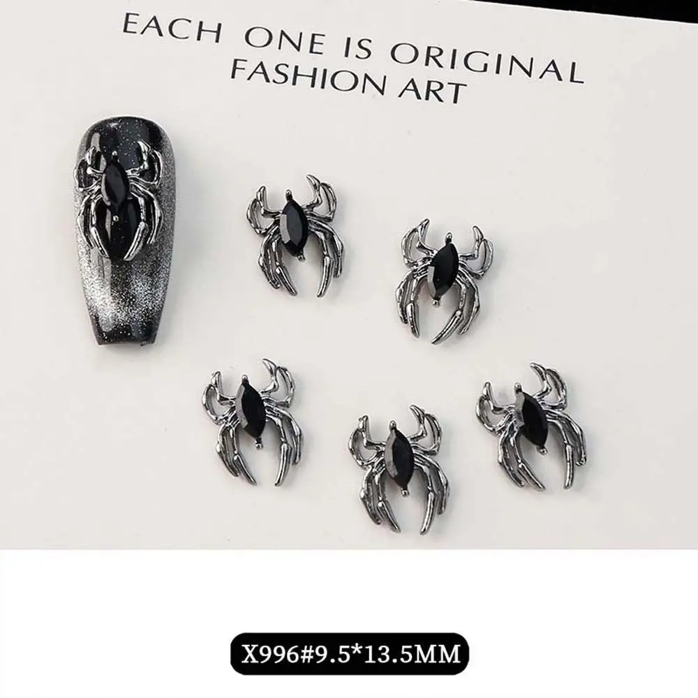 5Pcs/set Manicure Material Halloween Heart Nail Decorations Nail Supplies DIY Nail Ornaments Halloween Star Nail Accessories