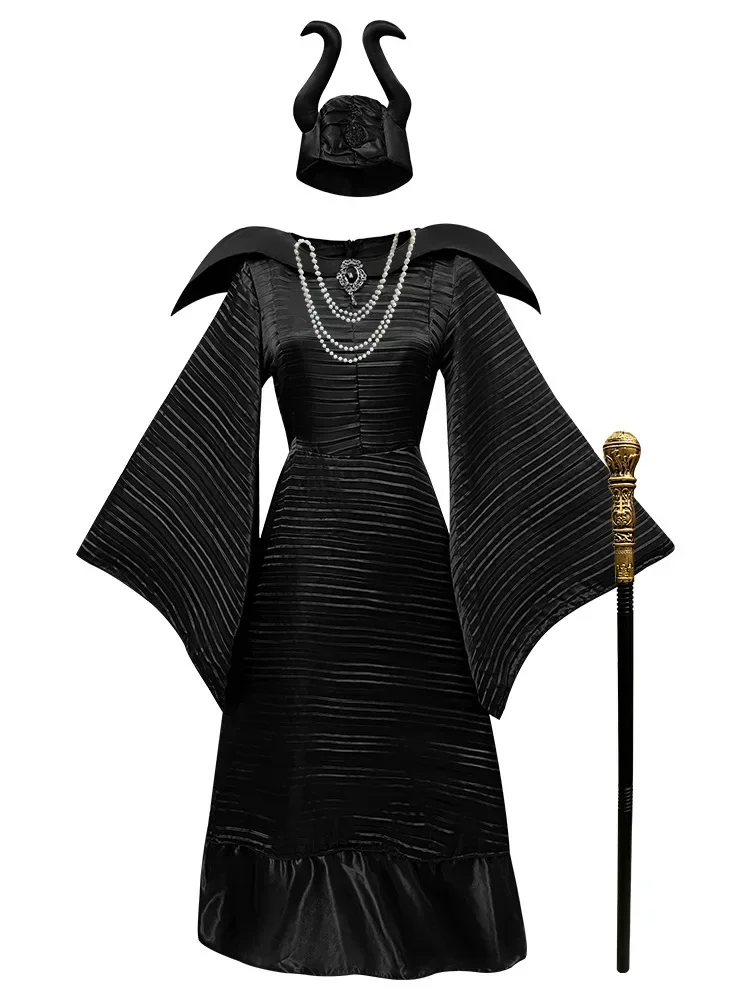 Black Witch Costume Halloween Party Show Costume Export Game Uniform Maleficent Anime Cosplay Halloween Costumes for Women