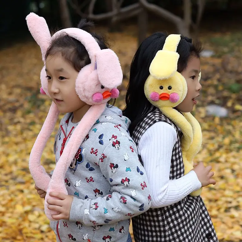 Kuromi protetor de orelha movendo orelhas de pelúcia quente cinnamoroll minha melodia bonito earflap inverno ao ar livre proteção contra frio orelha-muffs capa de ouvido presente