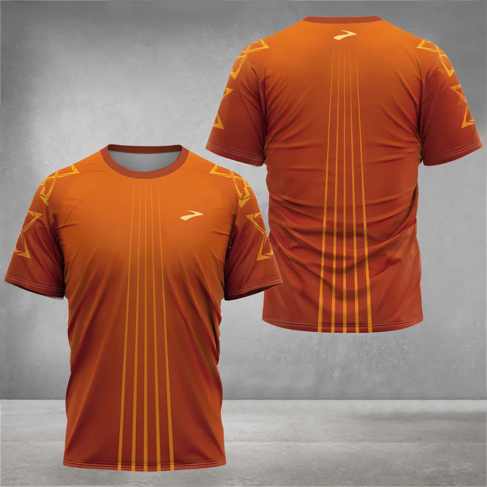 Camisetas deportivas de manga corta para hombre, ropa de calle deportiva con estampado de cuello redondo, Tops de entrenamiento al aire libre, Verano