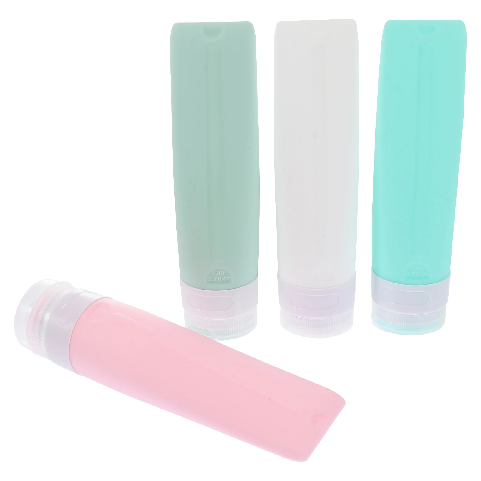 

4 Pcs Subpacking Bottles Premium Silicone Liquid H Soap Shampoo Body Wash Hair Gel Travel Camping Business Trips