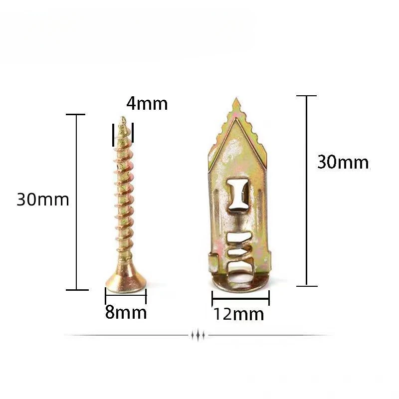 10/20/40/50/100pcs Self-Tapping สกรูขยาย Drywall Anchor Kit Cavity Plug Dowel Fixing ชุดเครื่องมือ DIY สําหรับยิปซั่มบอร์ด