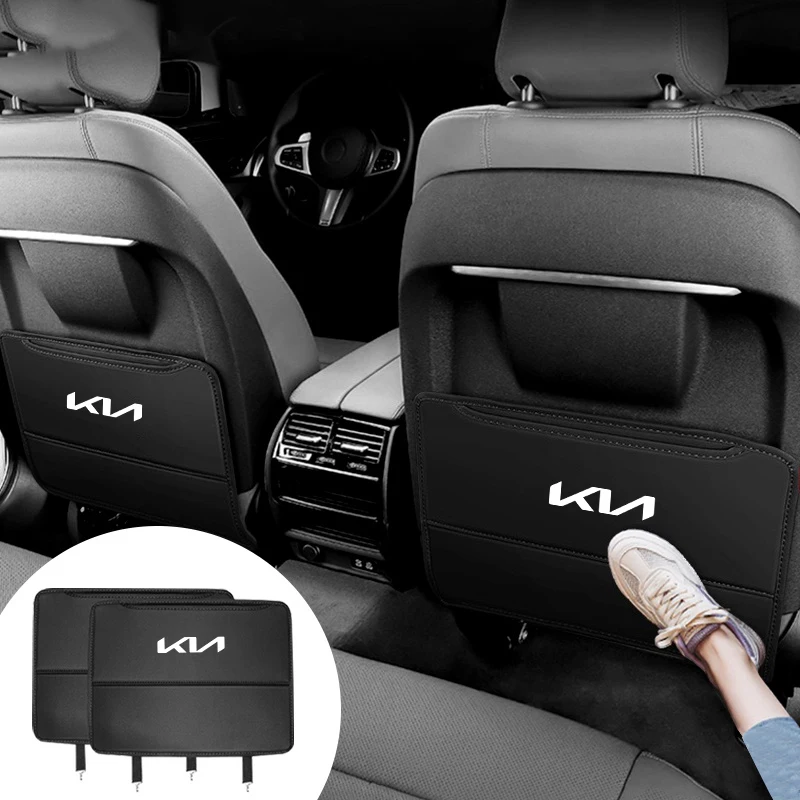 High Quality Car Seat Back Protector Leather Cover For Kia Ceed Sportage Picanto Cerato Seltos Soul Rio 3 4 5 2021 2020 GT