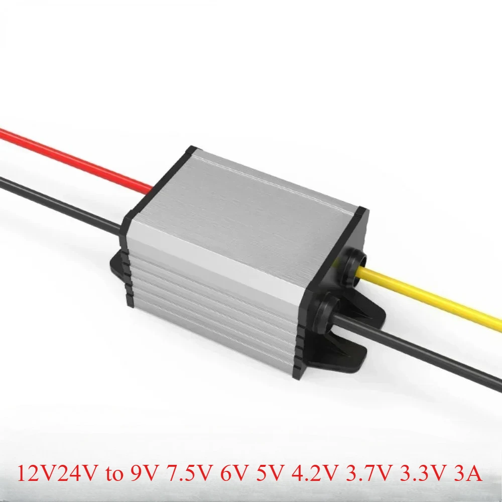 12V24V to 9V 7.5V 6V 5V 4.2V 3.7V 3.3V 3A Power Supply Step-Down Device Power Module Transformer Car DC-DC Waterproof CE RoHS