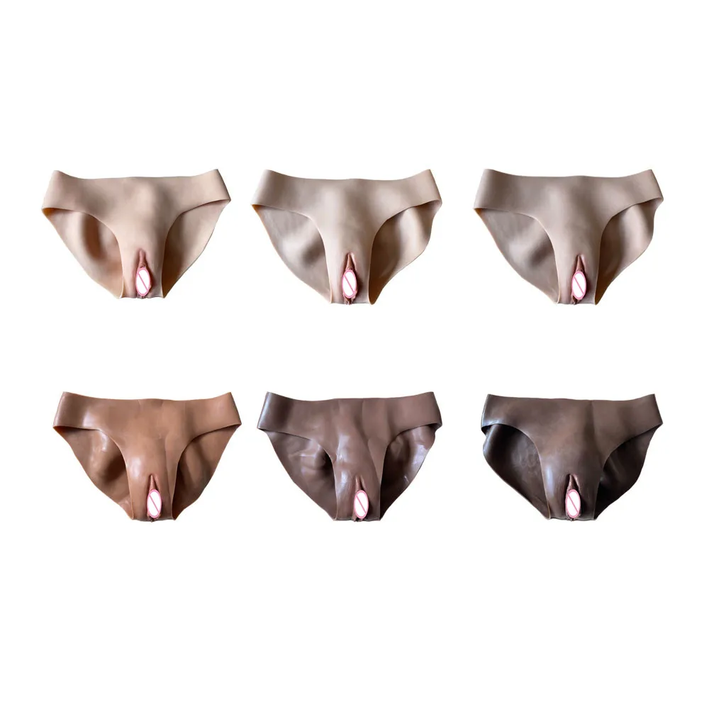 Silicone Underwear Pants Fake Vagina Hide Penis Opened Anus Butt Lift Shaper For Crossdress Male To Female Shemale Cosplay Gays