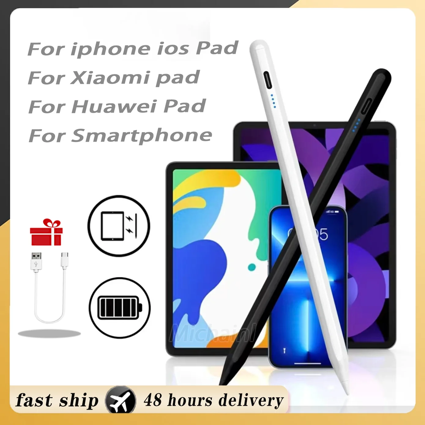 

Universal Stylus Pen for Tablet Mobile Phone Touch Pen for IOS Android Windows for Apple Ipad Pencil for XIAOMI HUAWEI Stylus