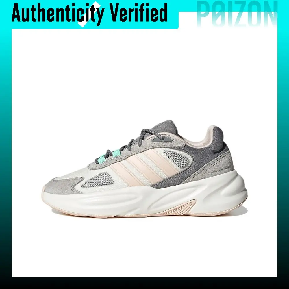 Adidas Neo Ozelle Running Shoes Women's Low-top Light Gray/Dark Gray/Pink White HP2695