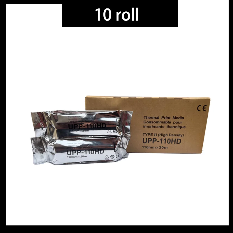 10ROLL UPP-110HD Thermal paper High-density B-ultrasound Video Printing Paper, size 110mm * 20m