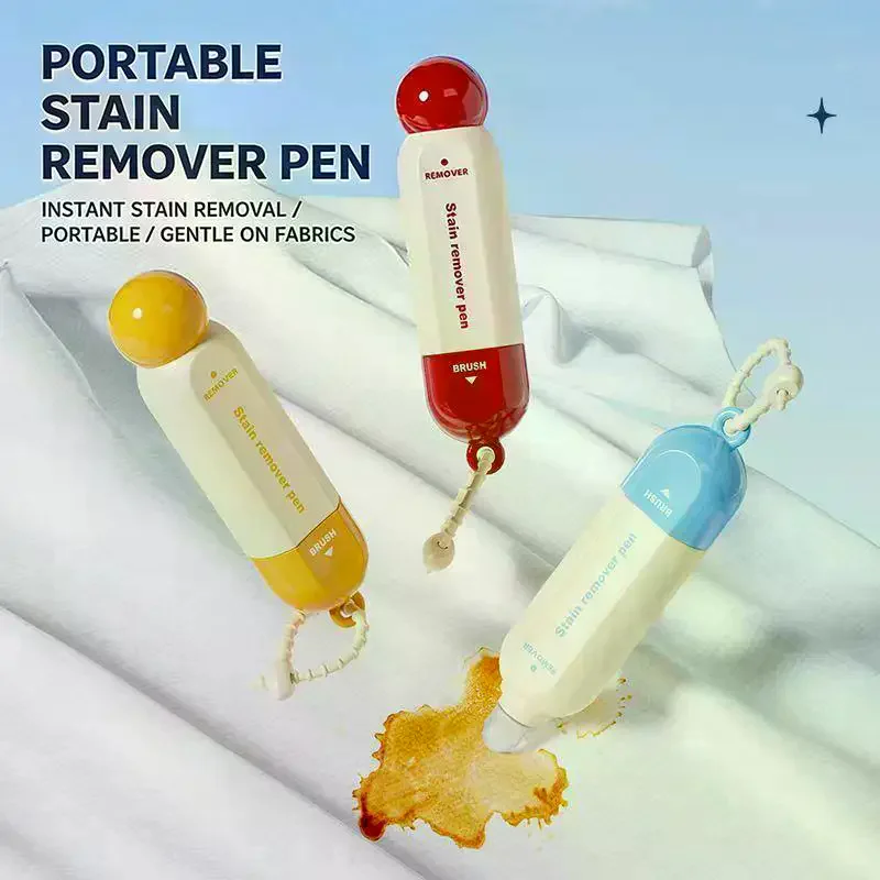 Portable Clothes Stain Remover Pen Dual Head Brush Instant Cleaner Travel Emergency Use for Students and Professionals