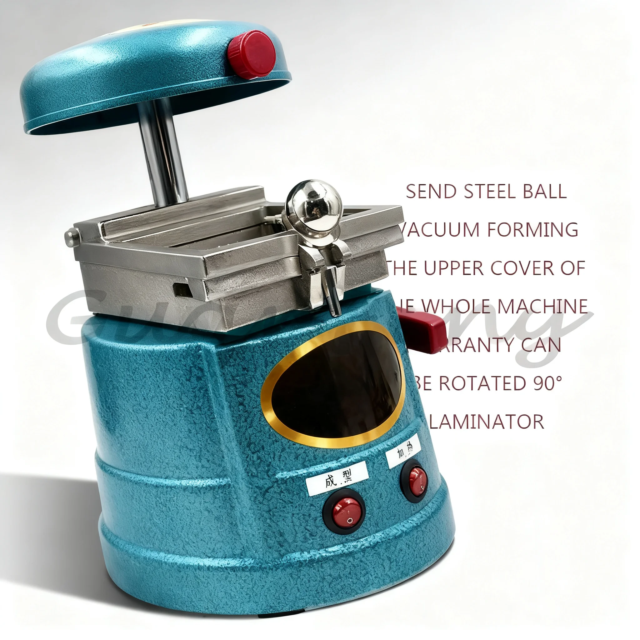 110V 220V Dental Thermoforming Machine, Vacuum Laminator with Ball for Orthodontic Retainer & Mouthguard