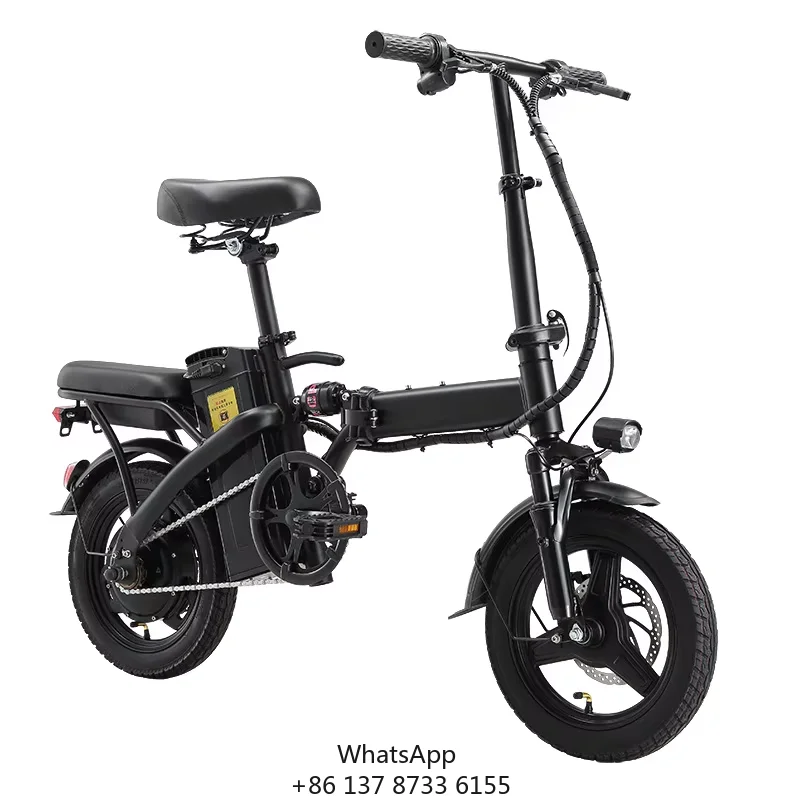 48V 10.4Ah Lithium Battery Electric Folding Bicycle With Rear Hub Motor-Sleek City Bike For Subway Commute & Apartment Living