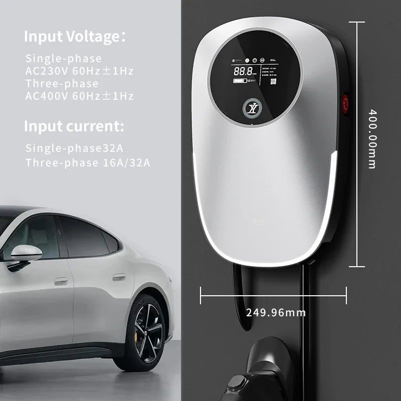 Ev Charger Stations 11 KW 48A Intelligent Electric Car Charging Pile AC EV Electric Vehicle EV Charger Stations OEM ODM