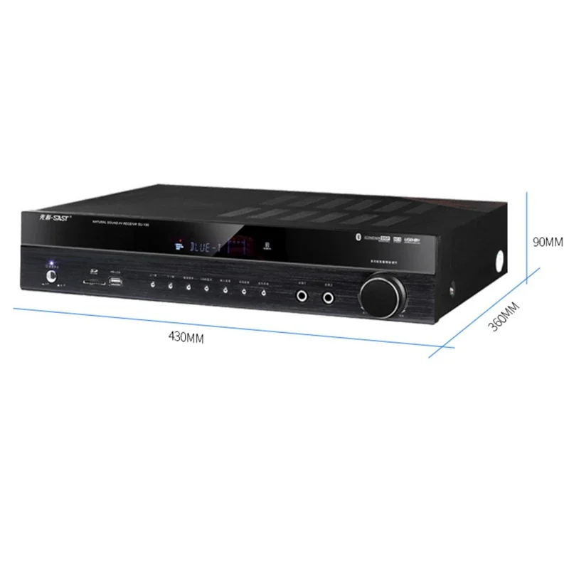 Sistema de Cine en Casa 5.1, Amplificador de Alta Potencia, Subwoofer, Amplificador Bluetooth HiFi, Audio de Escenario, Karaoke, Amplificador Digital Fever