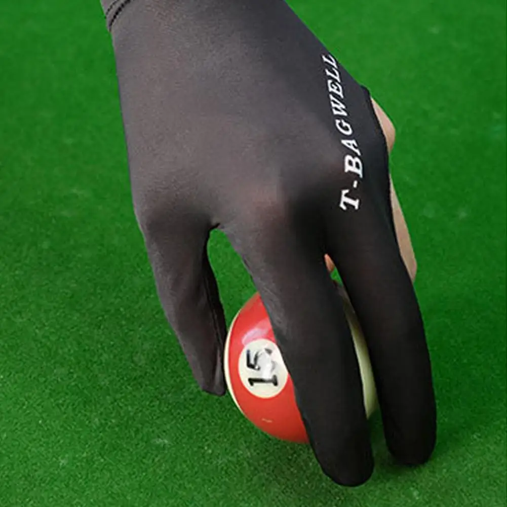 Billiards Glove Left Right Hand 3 Finger Snooker Billiard Stickers Non Gloves Slip Accessories Billiard Training Elastic Gl V6s9