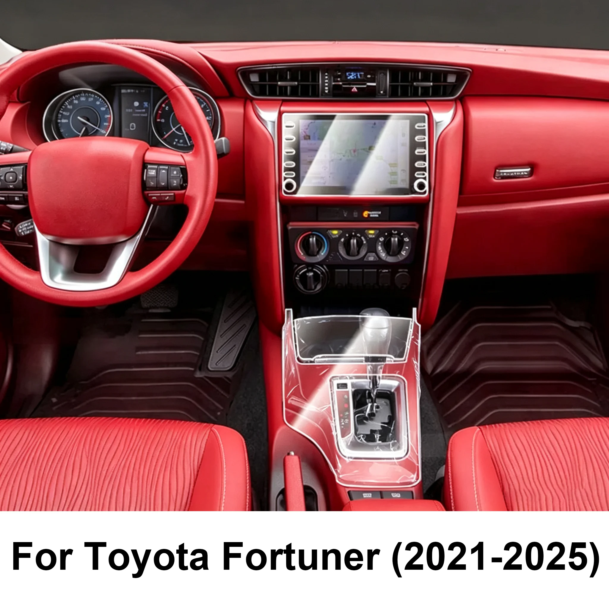 For Toyota Fortuner 2021-2025 Car TPU Interior Transparent  Protective Film PPF Clear Protection Anti-scratch Sticker