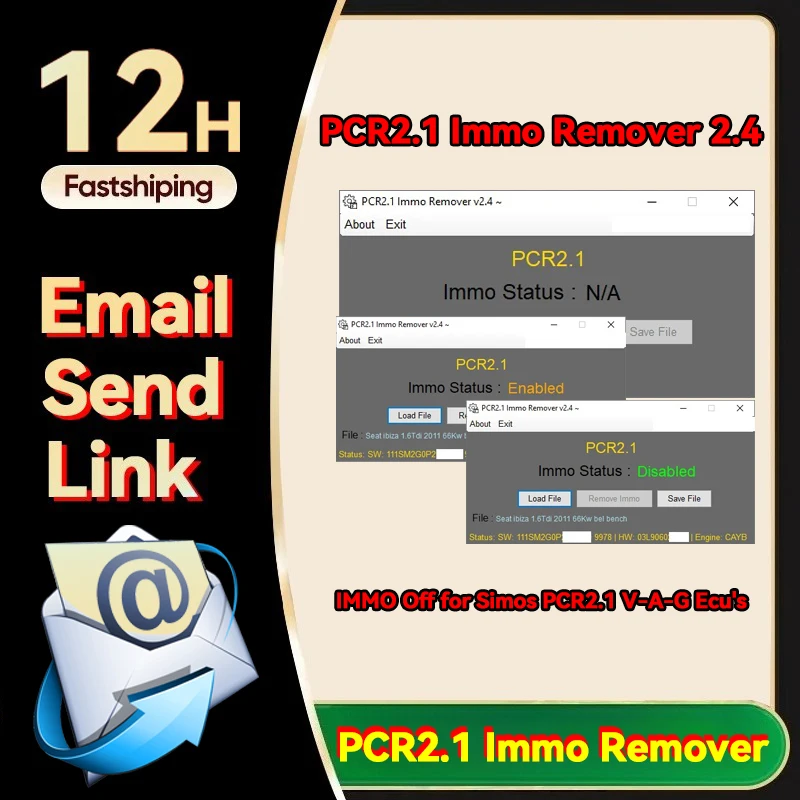PCR2.1 이모 리무버 소프트웨어 PCR 2.1 무제한 버전 IMMO OFF SIMOS 수정 VAG ECU용 체크섬 수정 알고리즘 없음 소프트웨어
