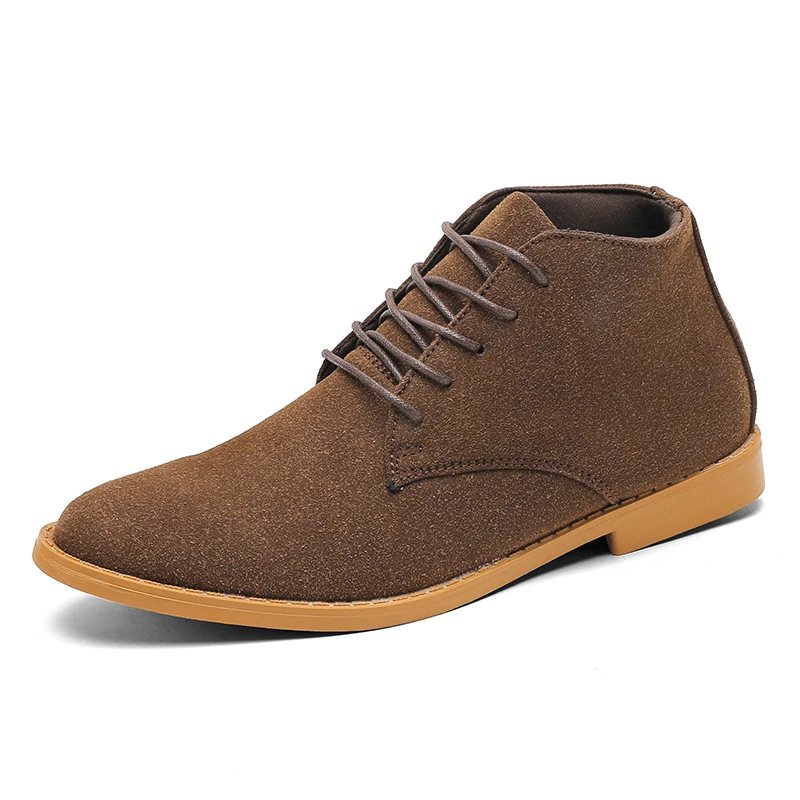 Botas de vaquero Botas cortas de ante para hombre - Botas Chelsea de estilo retro Zapatos de senderismo marrones Zapatos casuales de moda Facon Primavera Otoño