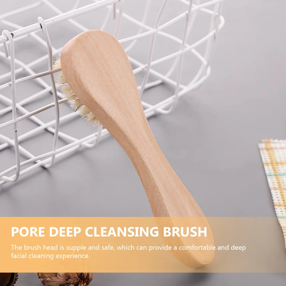 

5Pcs Facial Cleansing Brush Deep Cleaning Manual Face Brush Soft Wooden Facial Massage Tool for Skin Care Face Wash Exfoliator