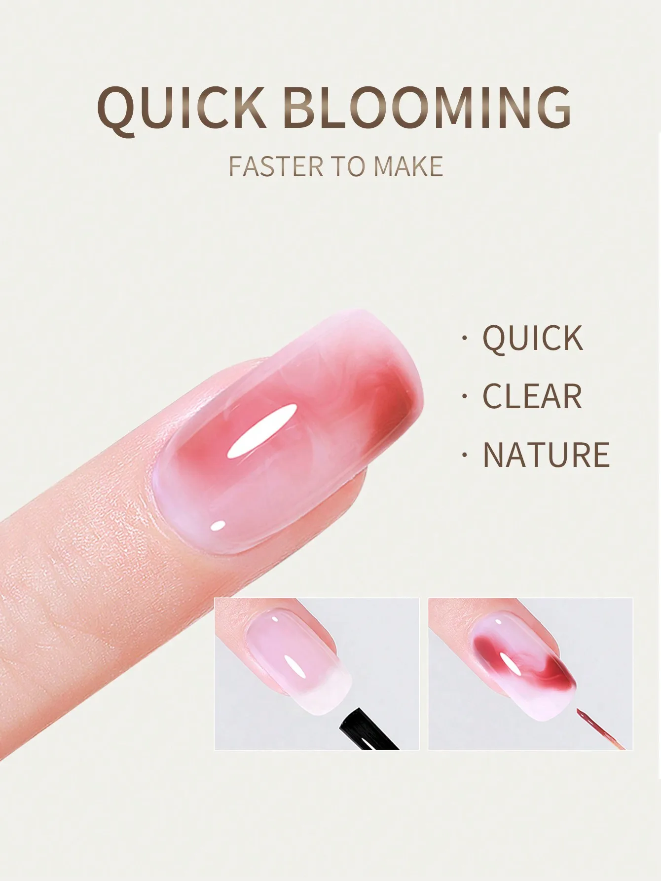 Vernis à ongles Gel à colle floraison, UV LED, tremper le dessus, scellant brillant, 15ml