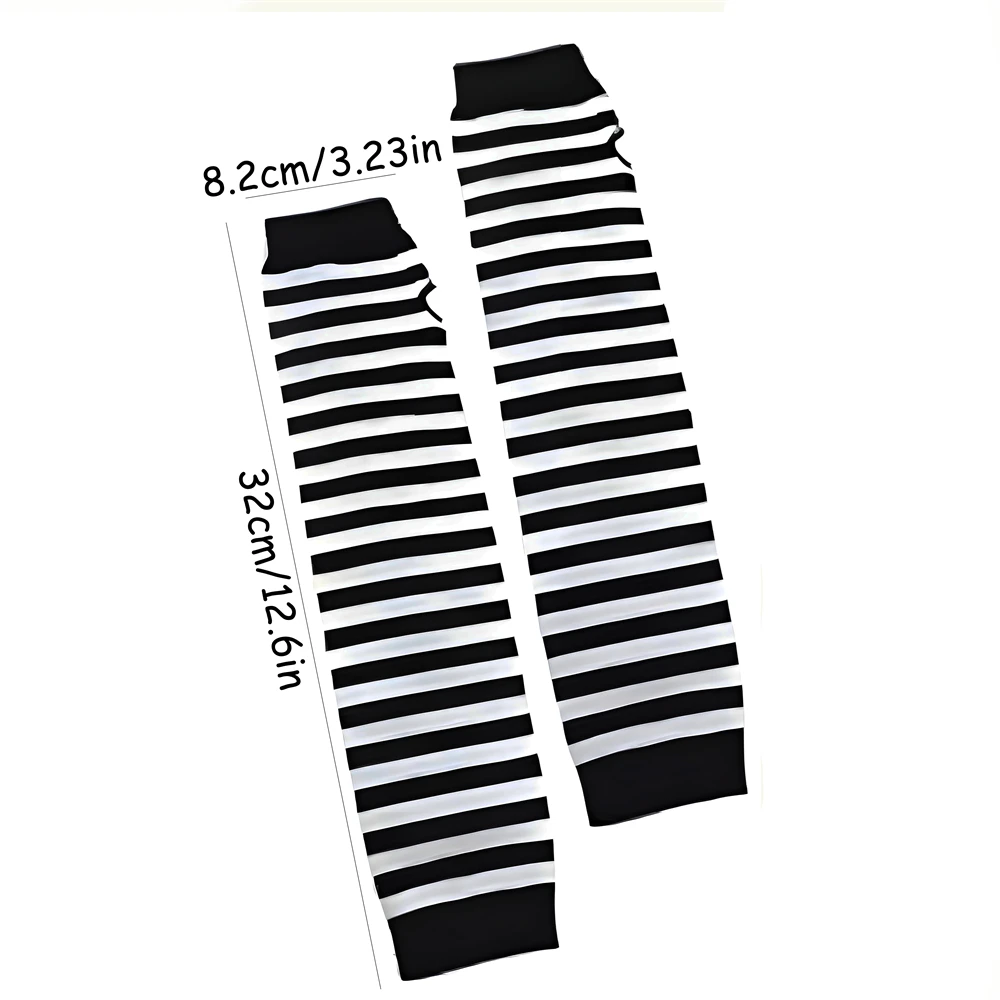 A Pair Punk Long Fingerless Gloves Cuff for Women Men Outdoor Hip-hop Glove Elbow Mittens Cool Stretch Winter Arm Warmer Mitten