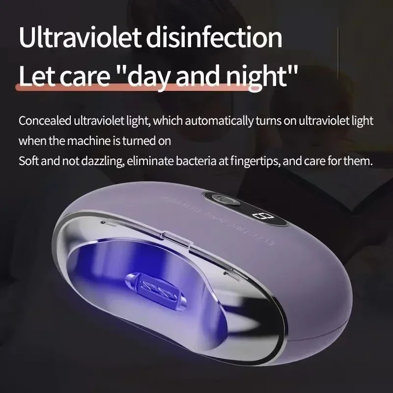 

Electric Nail Clipper Rechargeable Nail Grinder 3 Speeds Easy Operation Low Noise Safe Great Nail Cutter Adult Kids Nursing Care