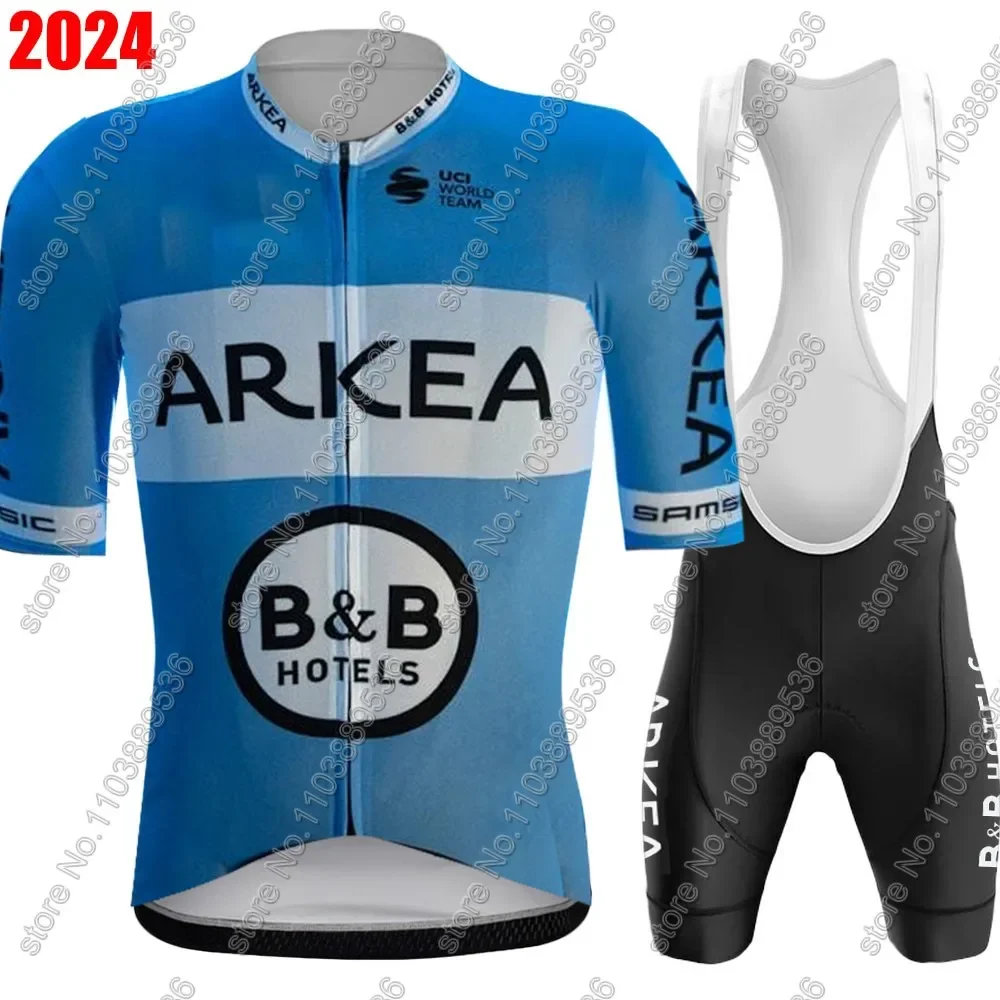 Blue 2024 ARKEA B&B HOTELS Cycling Jersey Set Summer France Clothing Road Shirts Suit Bicycle Bib Shorts MTB Maillot Ropa