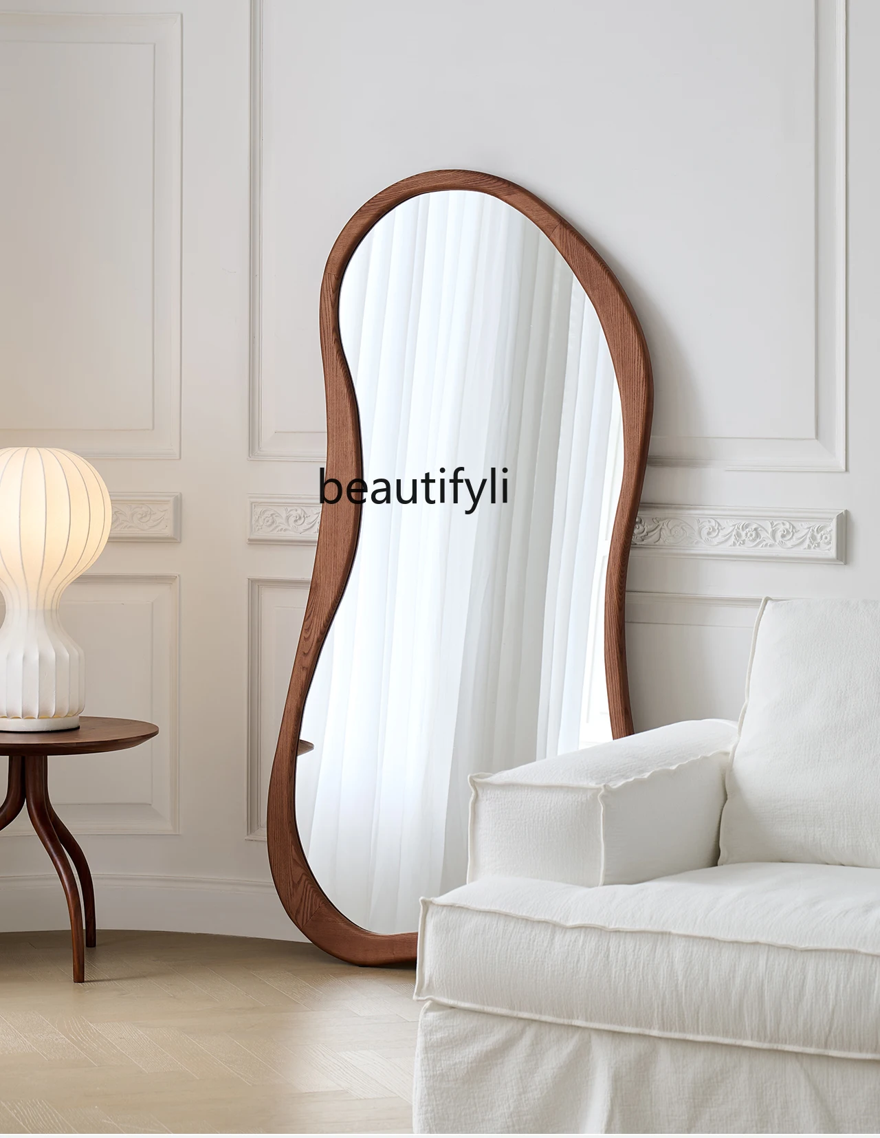 

French retro full body floor mirror household special-shaped dressing mirror fitting mirror