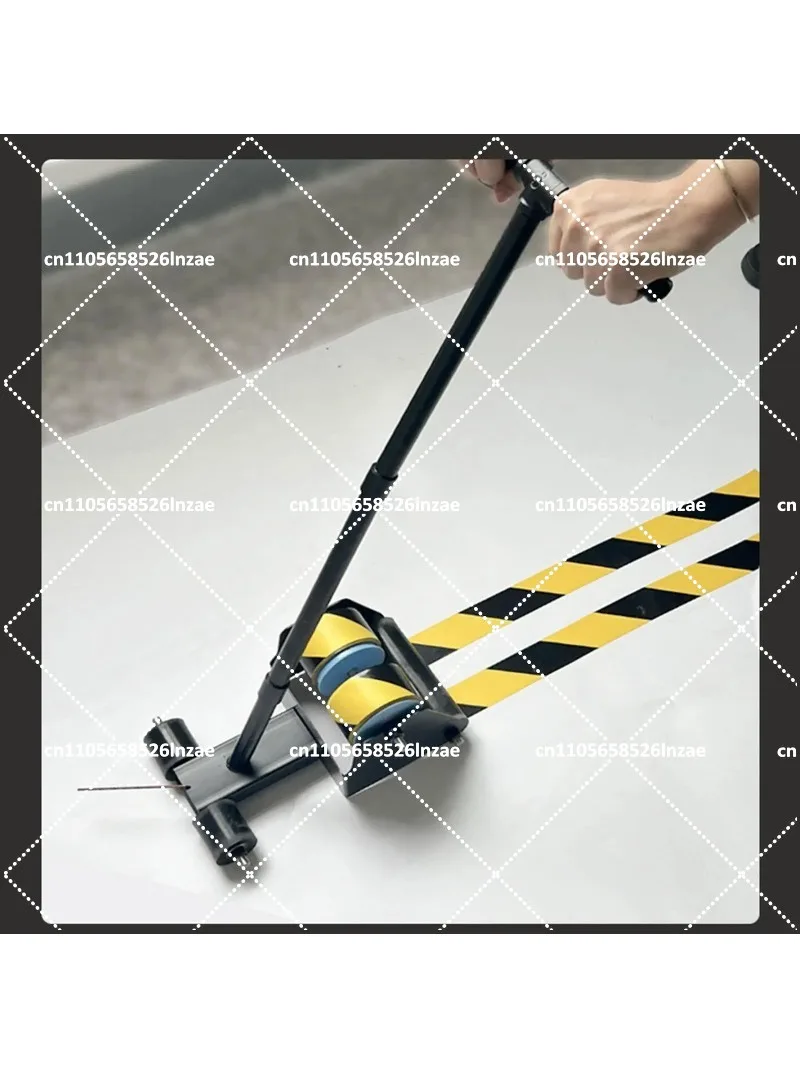 Floor Tape Applicator with Detachable Long Handle, Masking Tape Machine Kit for Floor Painting Decoration and Marking