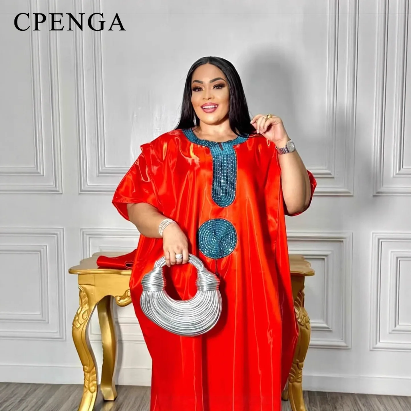 فستان ماكسي أفريقي مقاس كبير للنساء رداء قفطان تقليدي رمضان عباية إسلامية تركيا فساتين نسائية فاخرة أنيقة 2025 #3