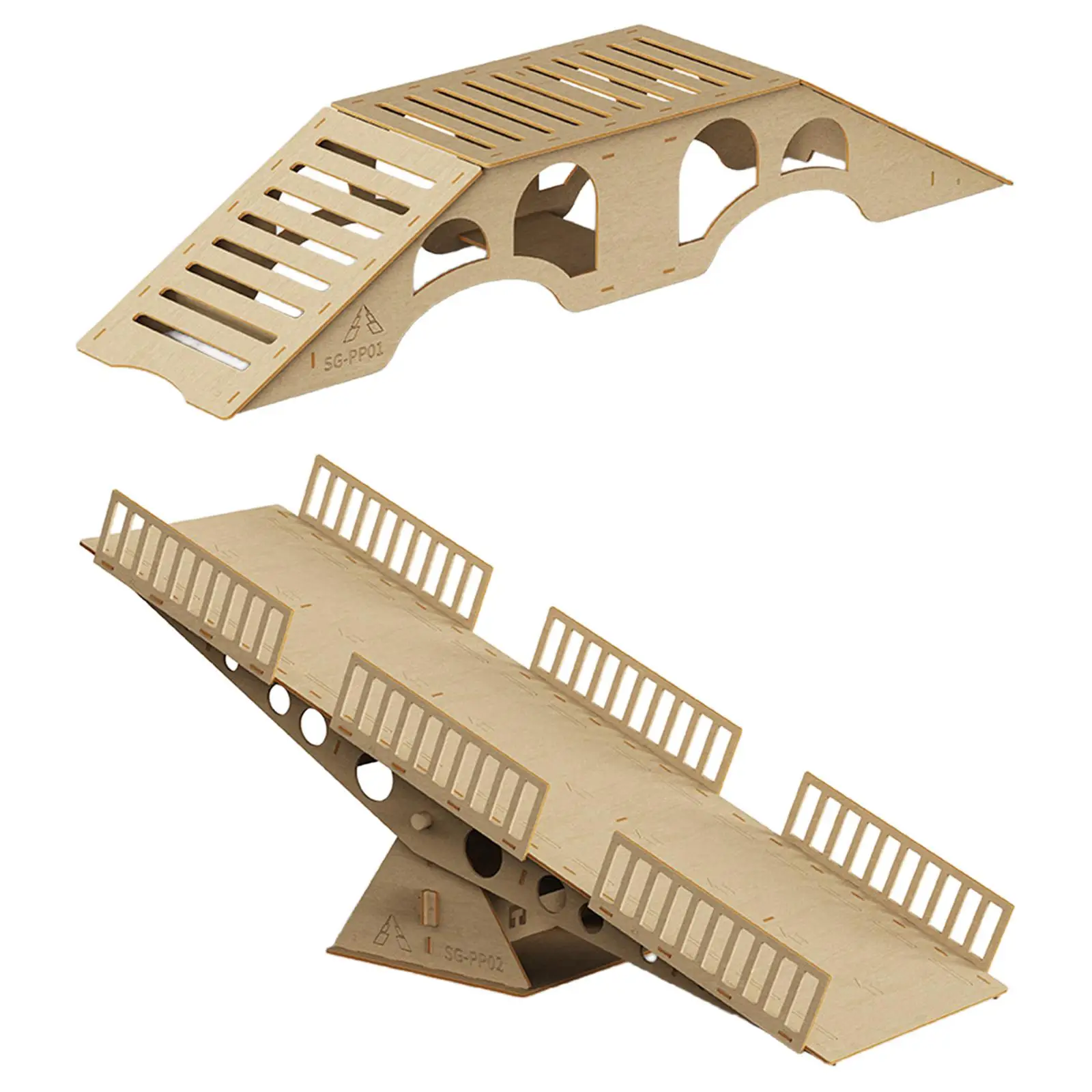 RC Bridge Obstacle, Challenge Obstacle Model Bridge, Practicing Handling Skills for 1/18 1/24 Crawler RC Hobby Car