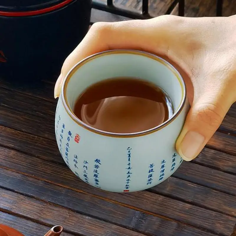 

Китайская фарфоровая чайная чашка Цзиндэчжэнь, керамика в форме сердца, чашка для чайной церемонии, мастер-чашка ручной работы, кунг-фу, чайный сервиз, подарочная коробка