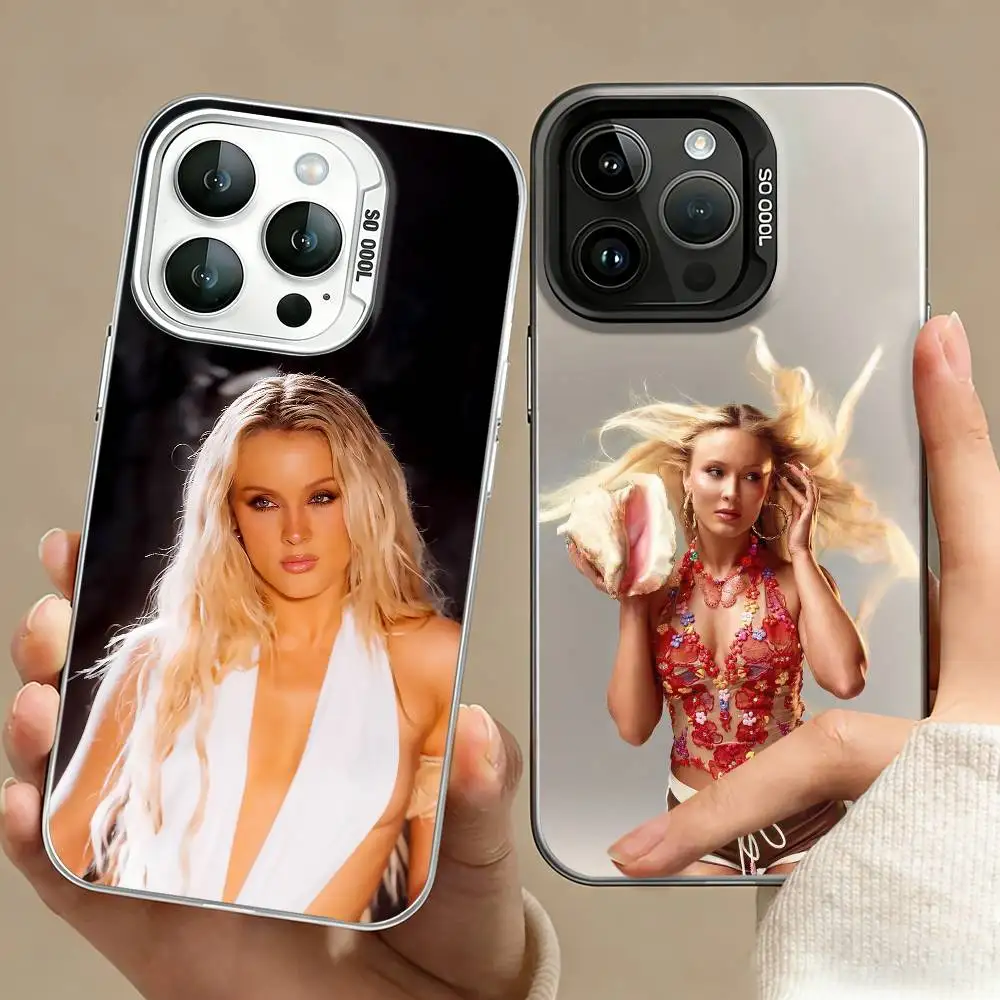 

Z-Zara Larsson Girls Trip Phone Case For iPhone 17,16,15,14,13,12,11 Plus,Pro Max,XS,Colored silver phone case