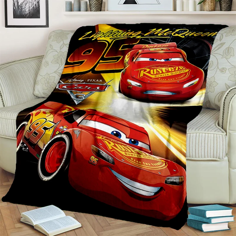 2025 New Cartoon Cars Lightning McQueen Gift Soft Plush Blanket,Flannel Throw Blanket for Living Room Bedroom Bed Sofa Cover Kid