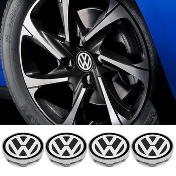 4 stücke 56/60mm Rad Mitte Kappe Logo Hub Abdeckung Abzeichen Emblem auto Zubehör Für Volkswagen Tiguan VW GTI TOURAN PASSAT GOLF POLO