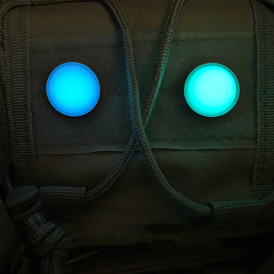 Luminous Patch Rare Earth Light Emitting Module Round Resin Tactical Armband Badge for Clothing Backpack Vest Decoration