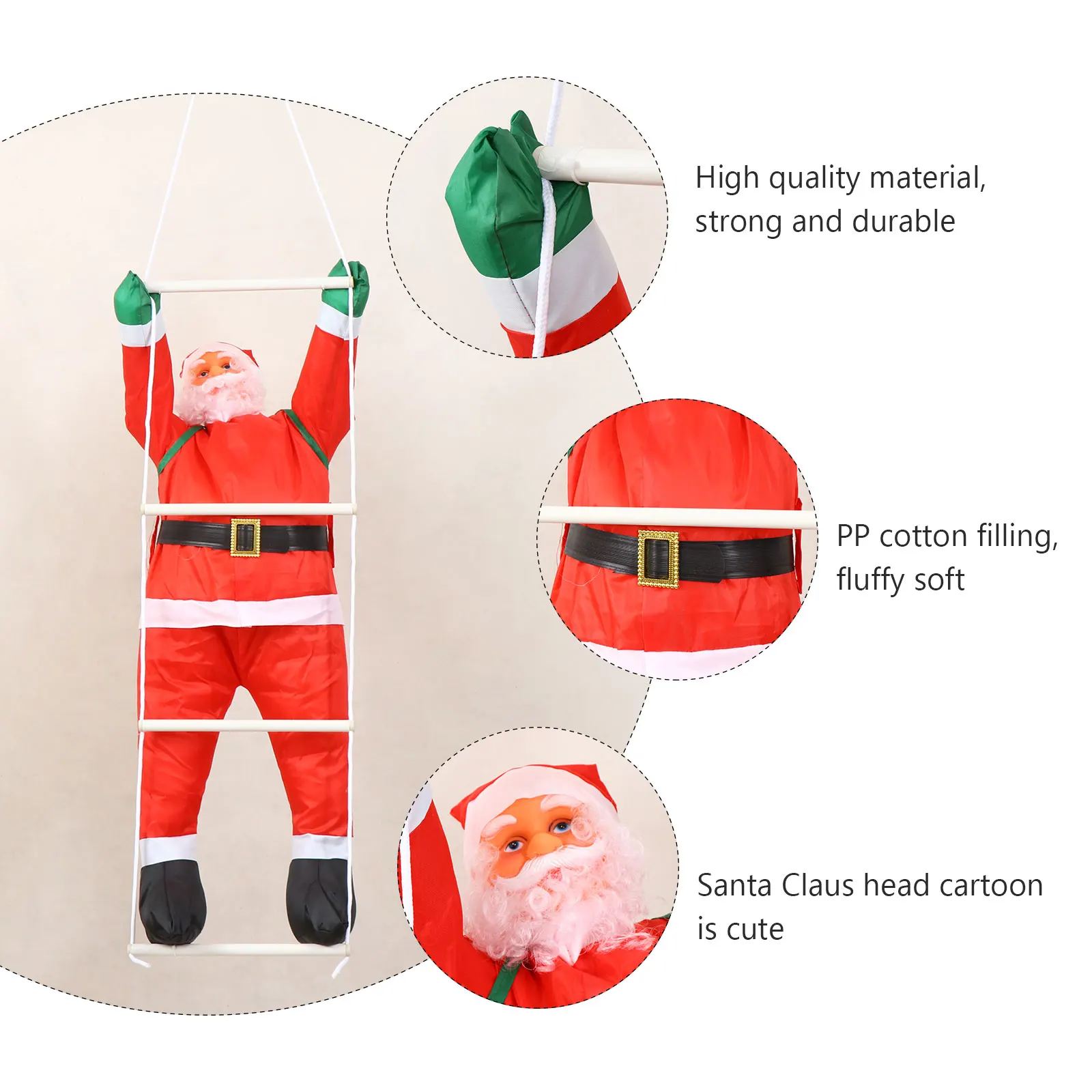

Santa Pendant Xmas Hanging Decor Claus Ladder Christmas Climbing Ornament Decoration