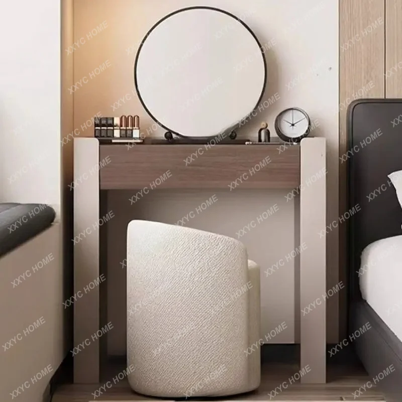 

Adult Aesthetic Vanity Tables Simple Sliding Flip Black Mirror Drawers Dressers Makeup Desk Chair Coiffeuse De Chambre Furniture