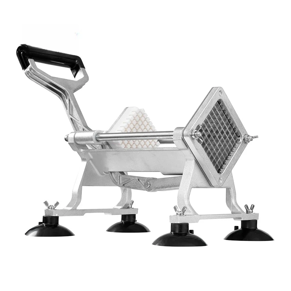 JG03 Commercial Grade French Fry Cutter with Suction Feet for Food Service Equipment Includes 1/4 inch 3/8 inch 1/2 inch