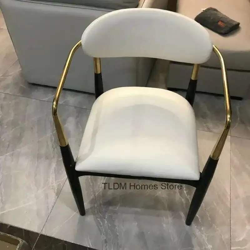 

Light Luxury Bar Chair Modern Simple Coffee Leisure Fashion High Foot Bar Stool Nordic Bar Furniture Kitchen Backrest Armchair