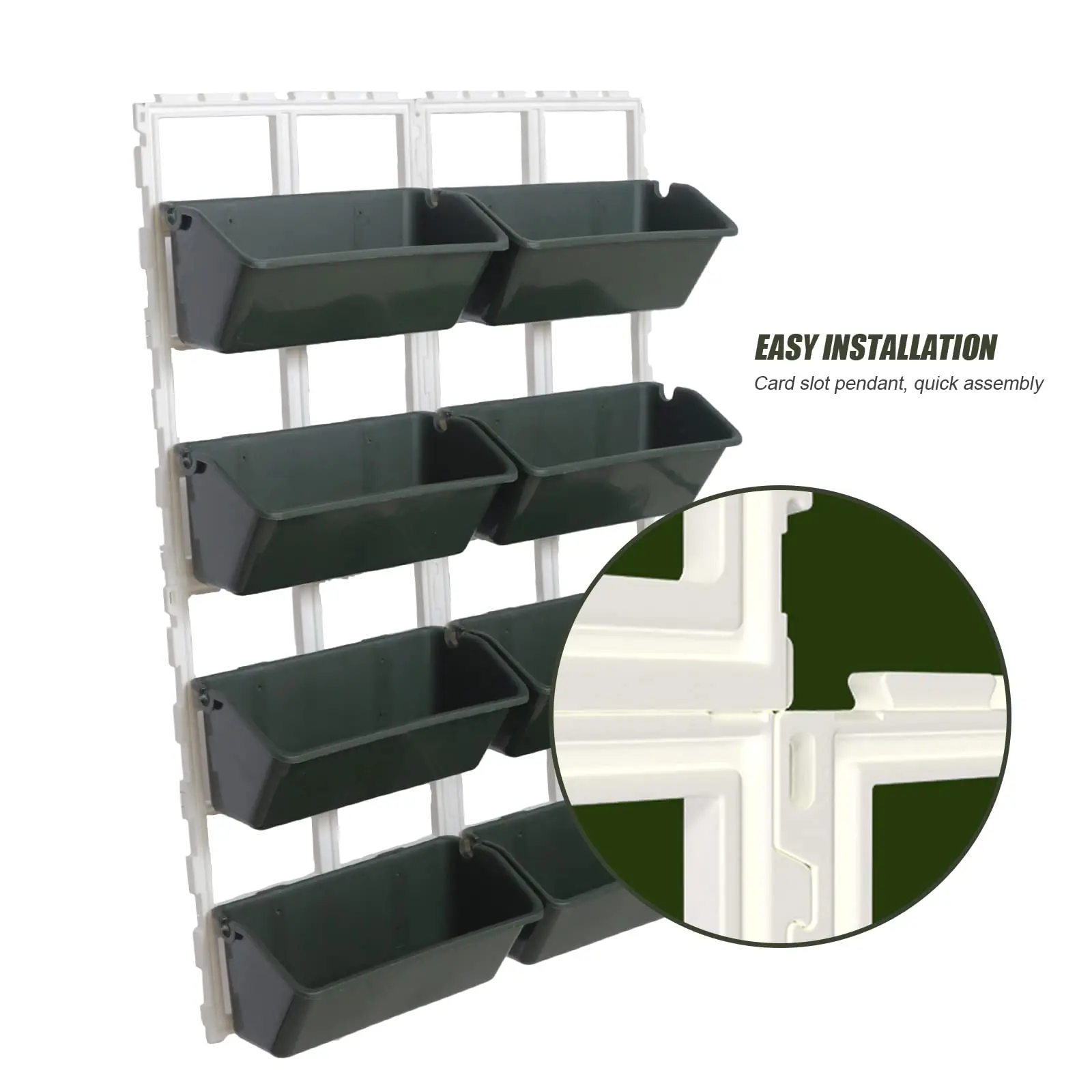 حاوية نباتات Yiyibyus، مزارعي حائط عمودي، 8 أواني زهور وعربة ذاتية السقي #5