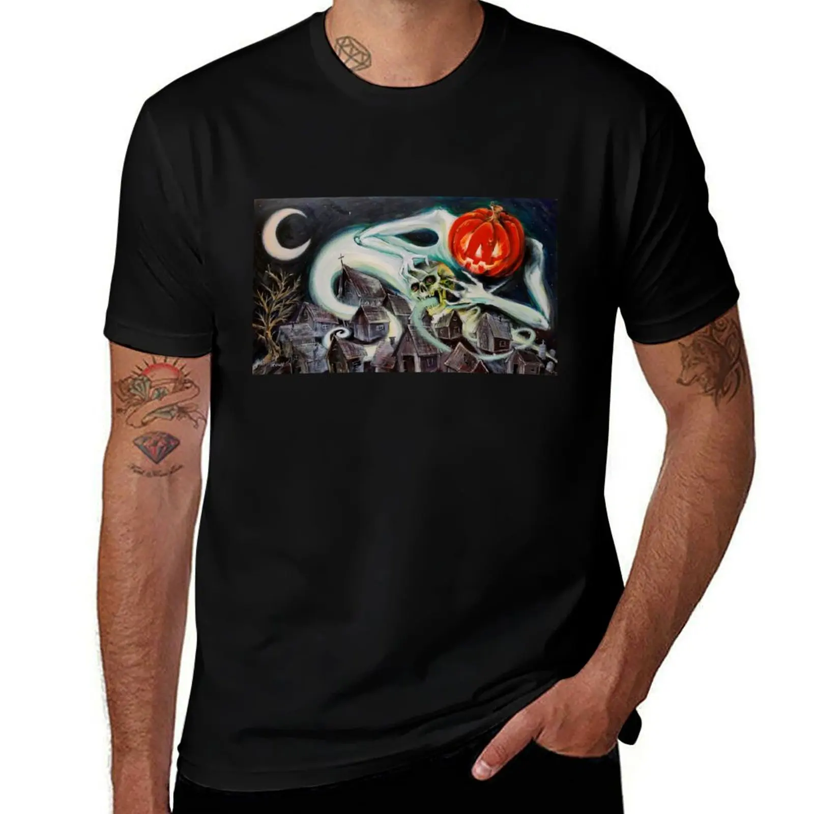 

Spreading the Spirit of Hallowe'en T-Shirt t shirts for man graphic tees anime tshirt T-Shirt
