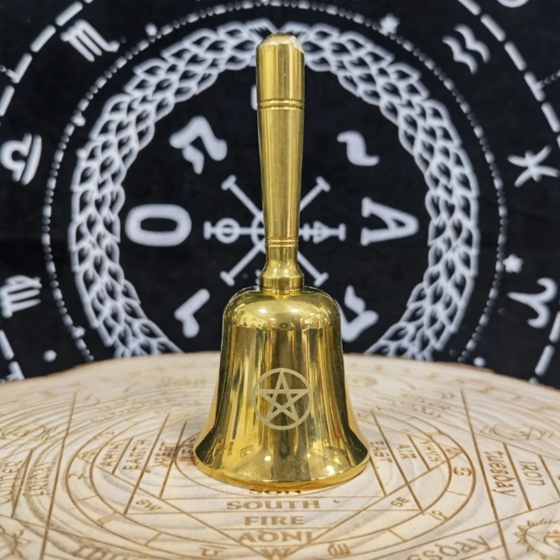 Mini-Altarglocke, dreifacher Mond, Wicca-Zeremonie, Handglocke, dreiphasiger Mond, Altar-Ornament, Tasse für metaphysische