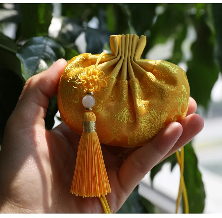 Silk High Quality Chinese Style Palace Sachet Bag Retro Series Palace Sachet Bag Tassel Jewelry Bags Car Decoration Gift Bag
