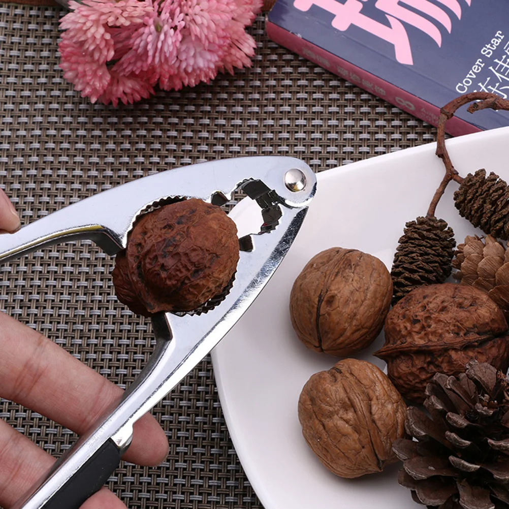 

Multifunctional Nutcracker Walnut Opener Zinc Alloy Ergonomic Handle Portable Walnut Sheller Nut Pliers Easy Tool