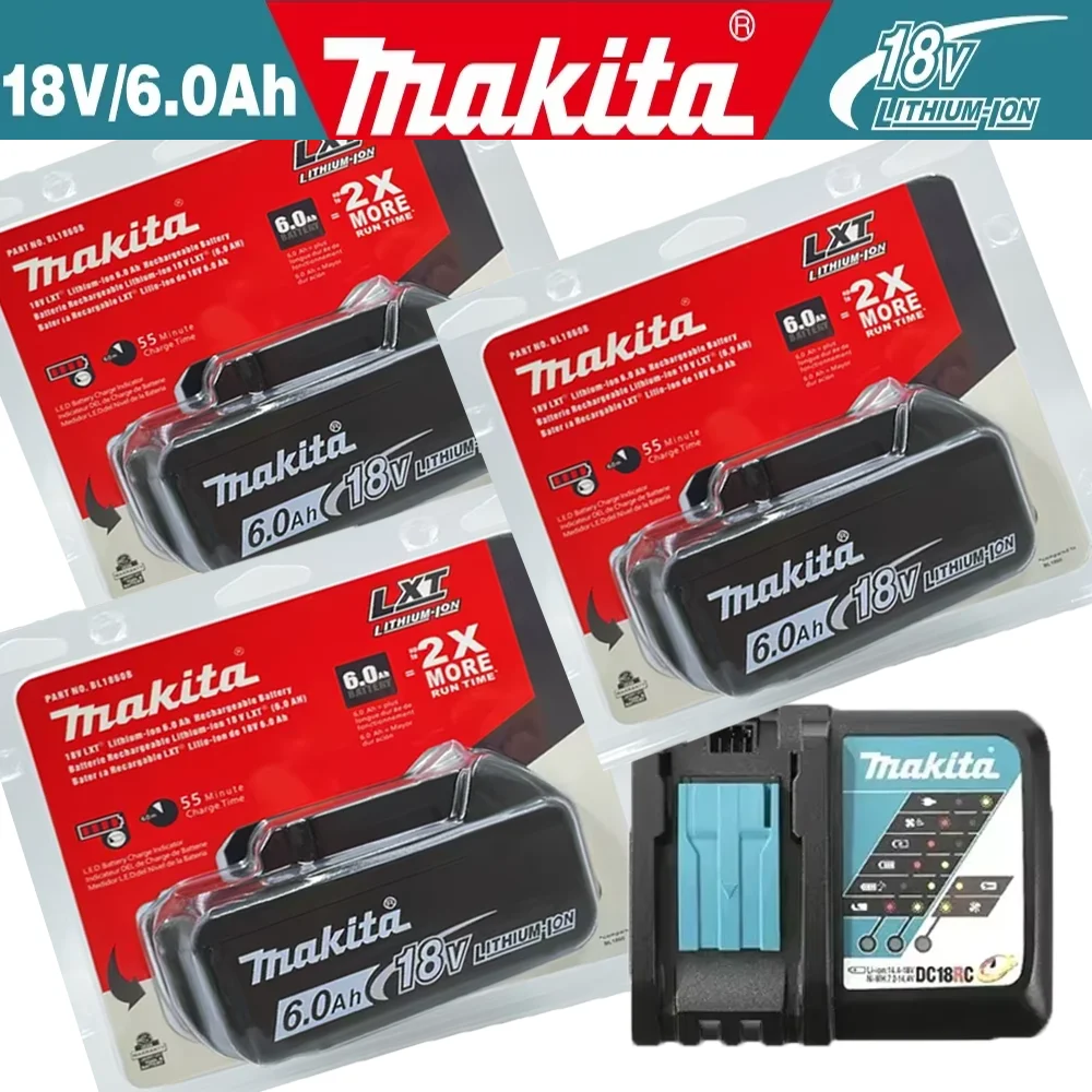 

Advanced Genuine for makita 18v battery 6Ah With Charger BL1860 Rechargeable Li-ion for makita 18v battery BL1850 BL1880 BL1860B