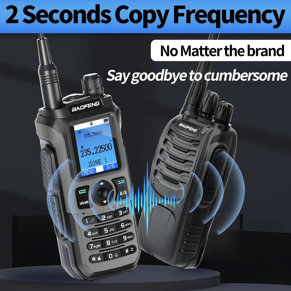 Baofeng UV-21 GPS Walkie Talkie Air Band Wireless Copy Frequency 999CH Long Range NOAA High Power Ham Two Way Radio For Camping