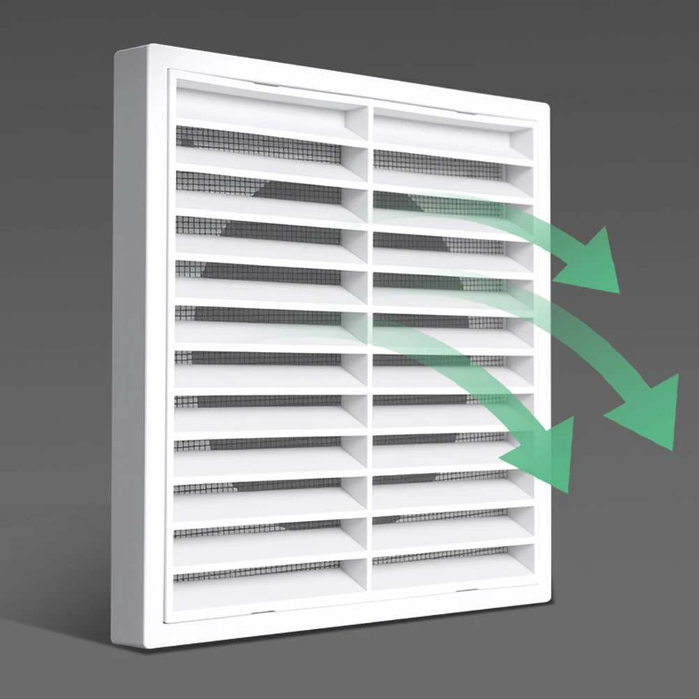 

Наклонная вентиляционная решетка со встроенным фильтром для улучшения воздушного потока и предотвращения проникновения насекомых и грызунов в помещения.